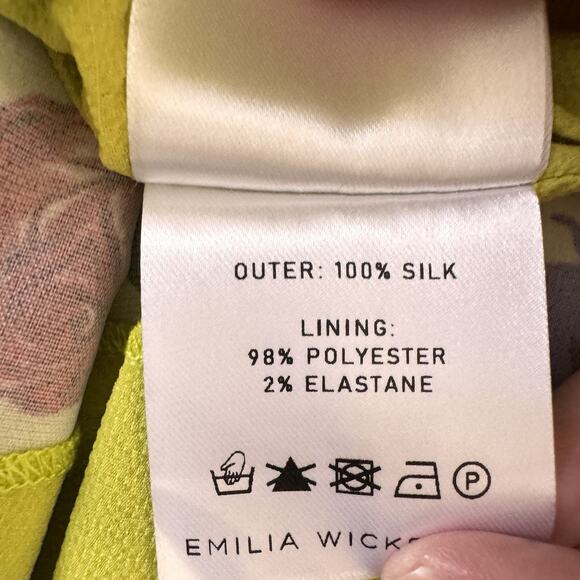 Emilia Wickstead ‘Riona’ Silk Dress Scattered Roses Print NWT Sz US 4 Skater - Picture 12 of 12